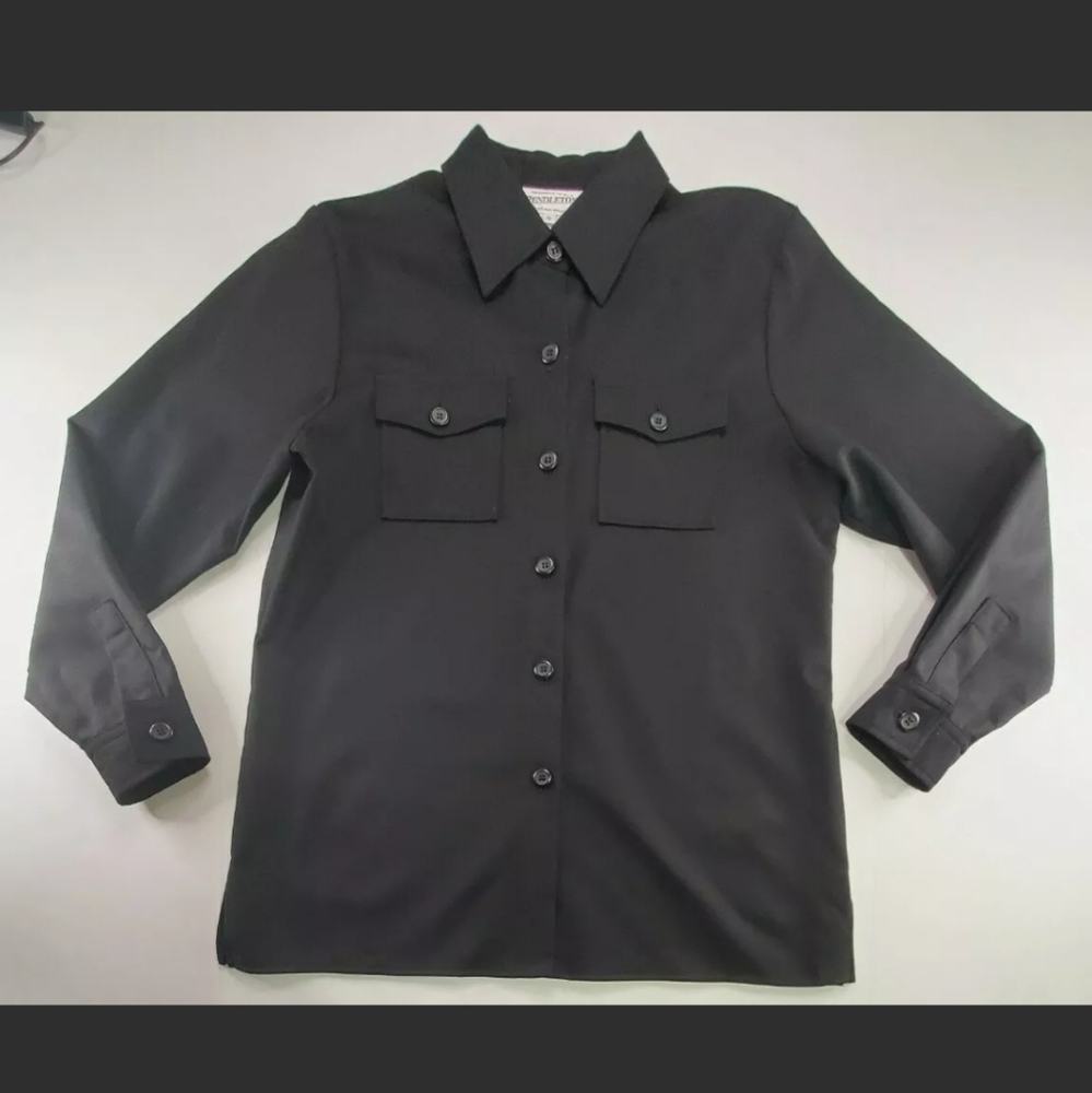 Pendleton Mens Black Button Down Long Sleeve Casua - image 1